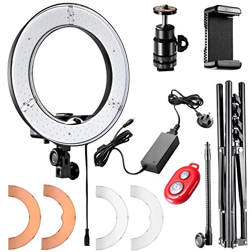 LED Ring Light and Light Stand - 12-inch Inner 14-inch Outer
