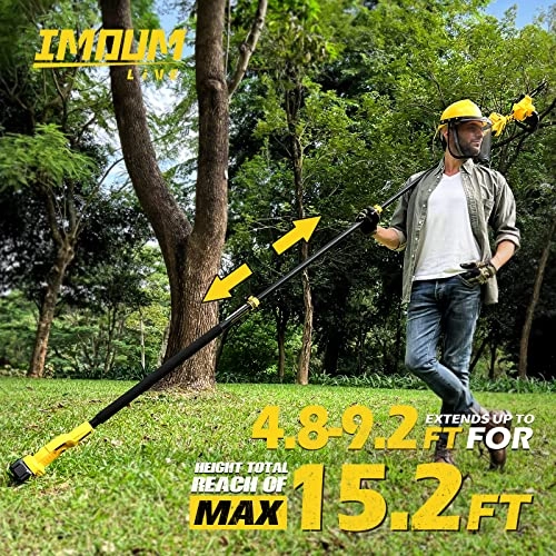 2-IN-1 Cordless Pole Saw & Chainsaw - 900 Watts