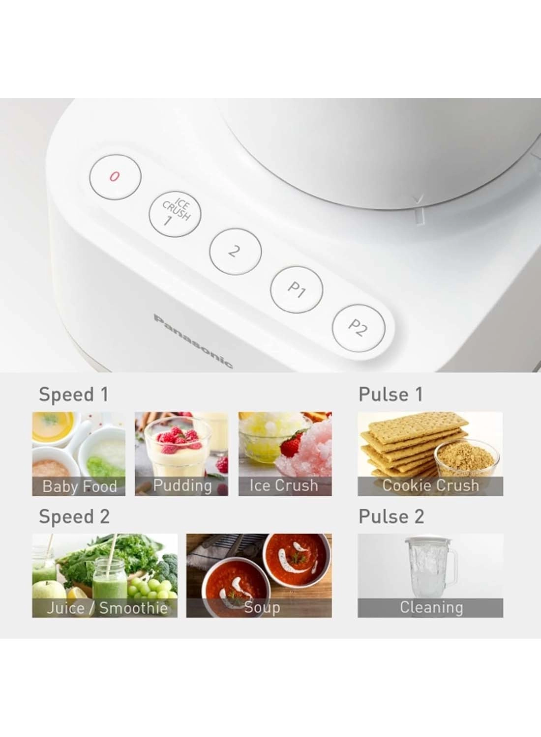 Glass Jug Blender MX-MG5321 - Ice Crushing, 2 Dry Mills, 2 Speeds