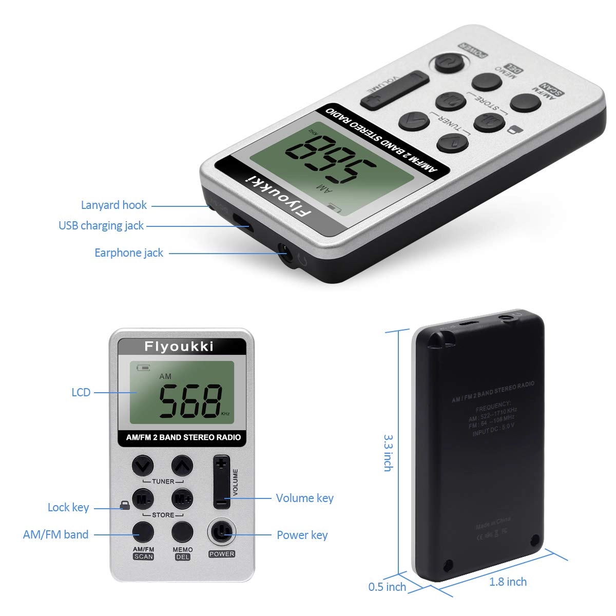 Pocket Small Radio - Portable