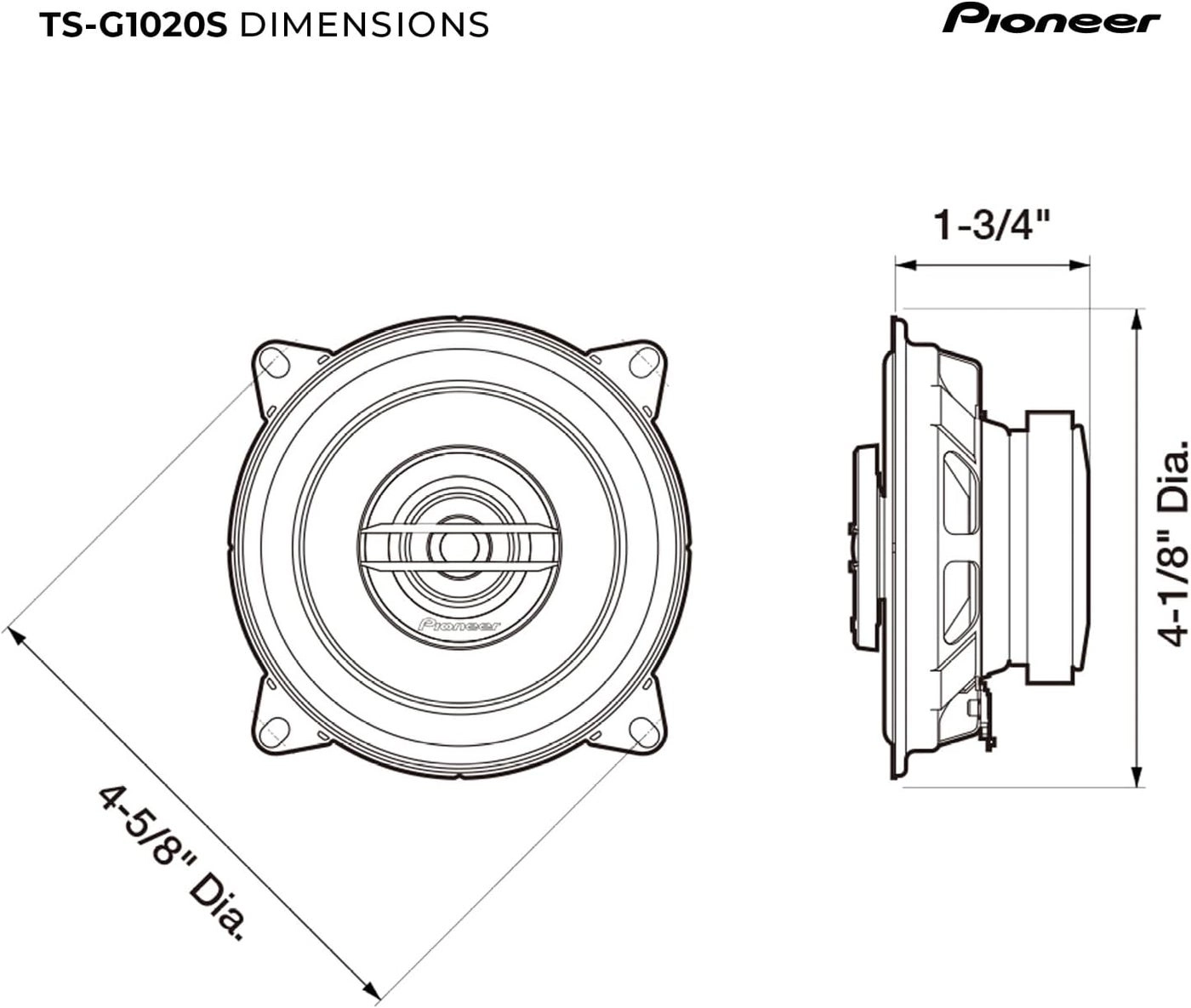TS-G1020F - 10 cm (4") 2-Way Coaxial