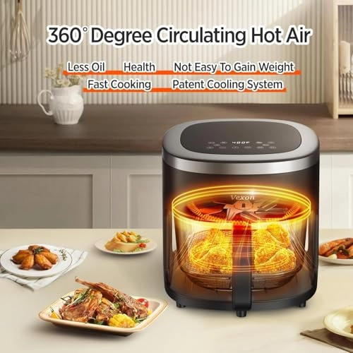 Glass Air Fryer 4208BD-2A-VC
