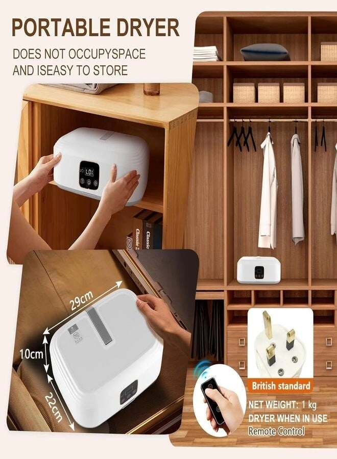 Portable Clothes Dryer - 3D Drying Cycle UV Sterilization