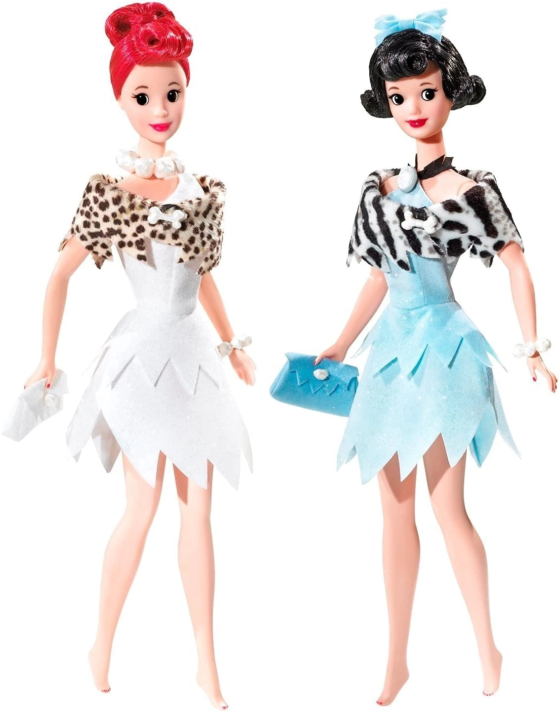 Mattel Betty Rubble Barbie Doll + Wilma Flintstone Barbie Doll