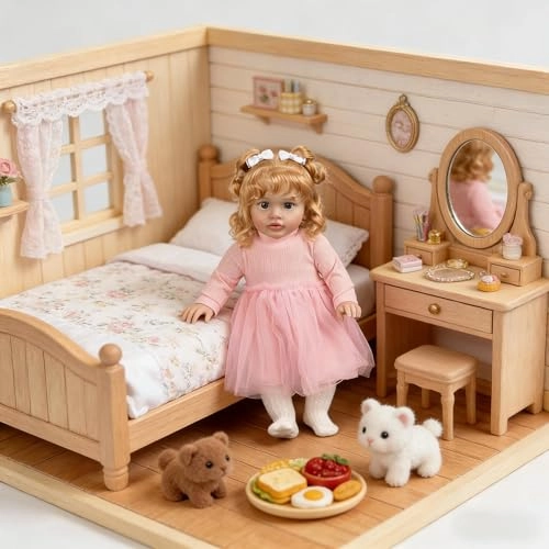 Pippa Reborn Baby Doll - 26 inch Cotton Vinyl Hand-rooted Curly Hair Ages 3+