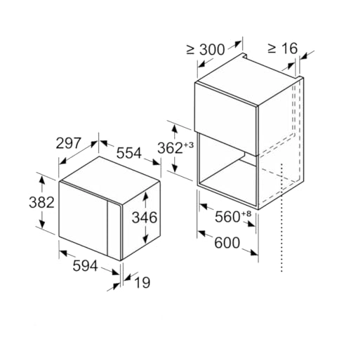 iQ500 BE525LMB1 59 x 38 cm Built-in oven