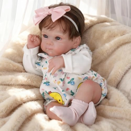 Reborn Baby Doll - 18 Inch Weighted Cloth Body Girl Ages 3+