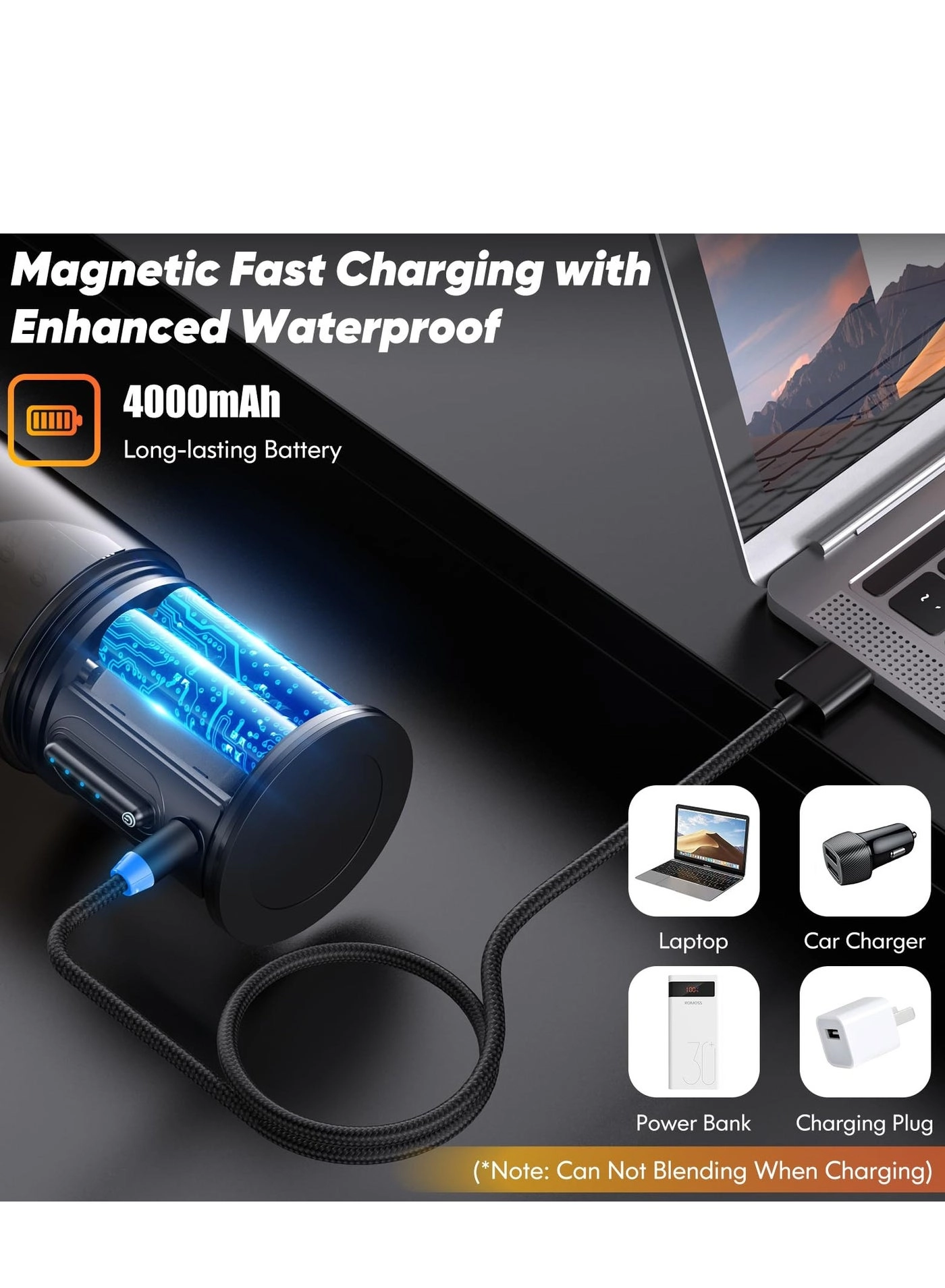 Portable Blender Smoothie Maker - Rechargeable Leakproof Lid Sip Spout