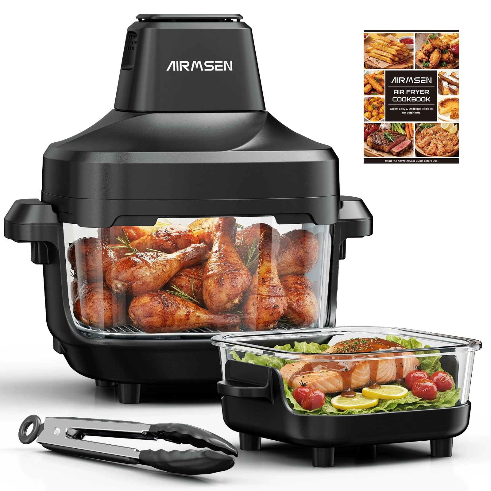 AIRMSEN Glass Air Fryer AF-01-UK