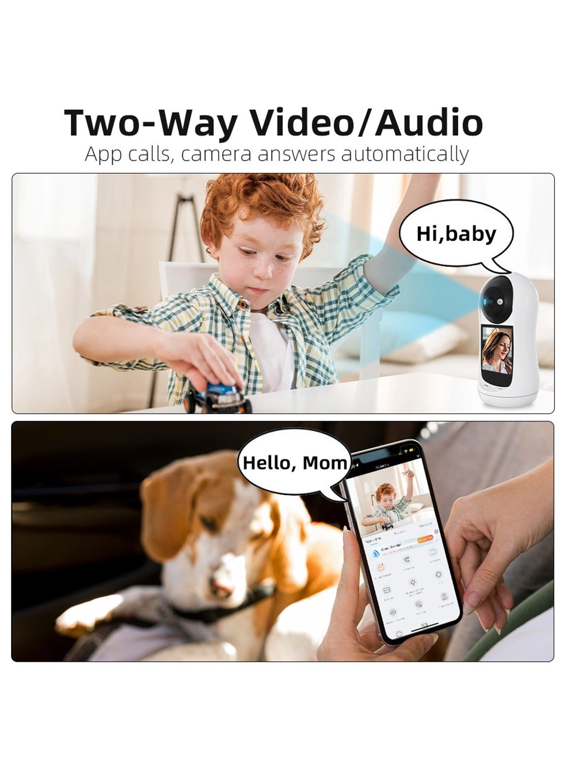 Wireless Baby Monitor - 2MP Two-Way Intercom