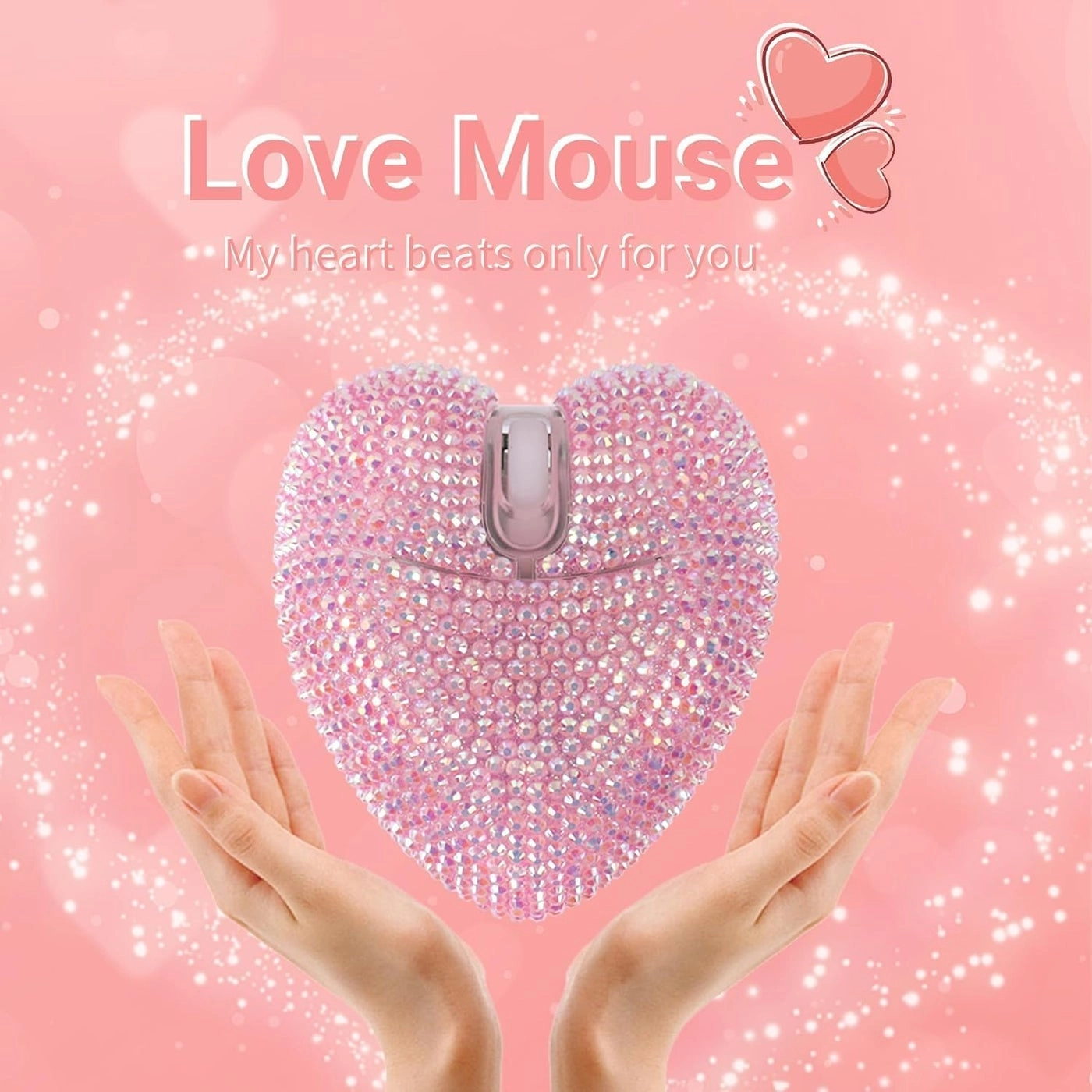 Heart-Shaped Wireless Mouse - Bluetooth USB