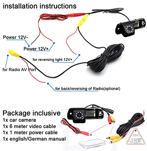 CCD car rear view camera - Night Vision Wireless 628 x 586 pixels