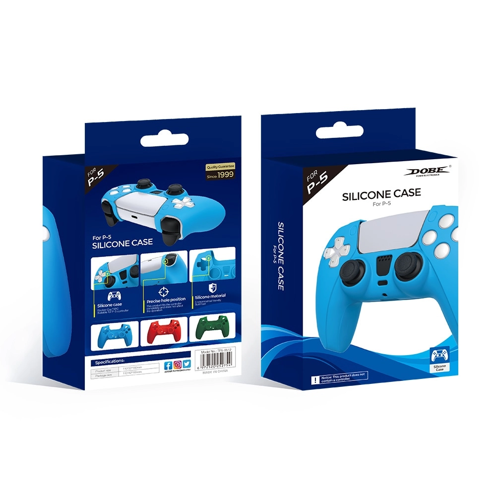 PS5 Controller Soft Silicone Case - Precise Hole Position Blue