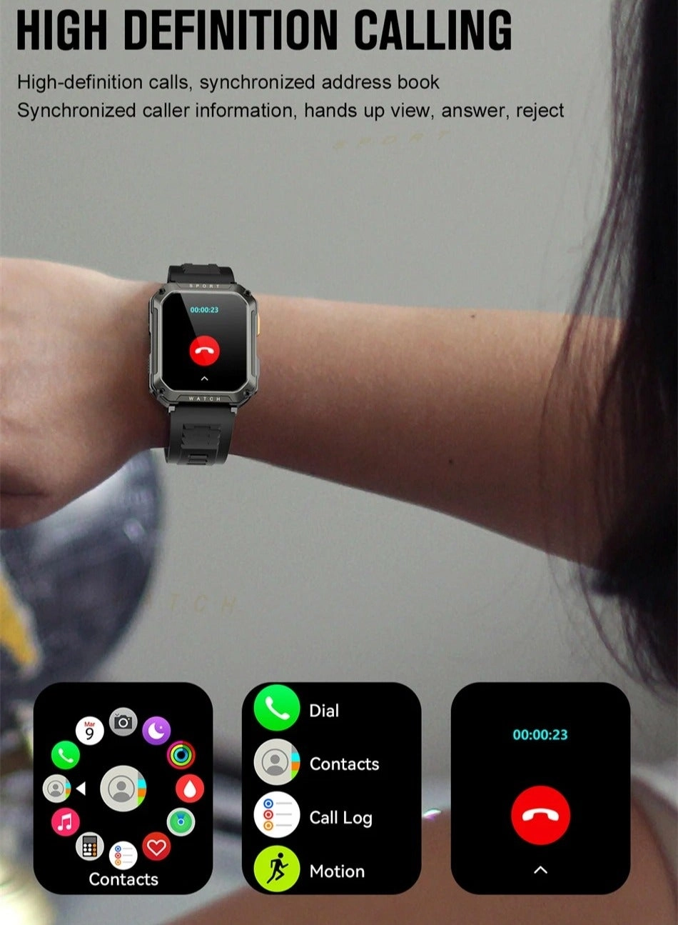 Military Smart Watch Stainless Steel