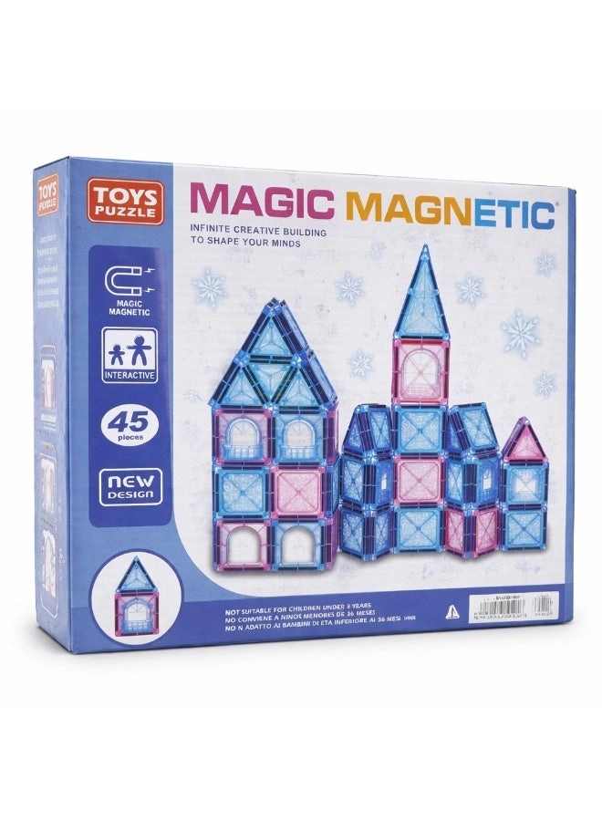 Generic Magic Magnetic Building Blocks - 45 pcs