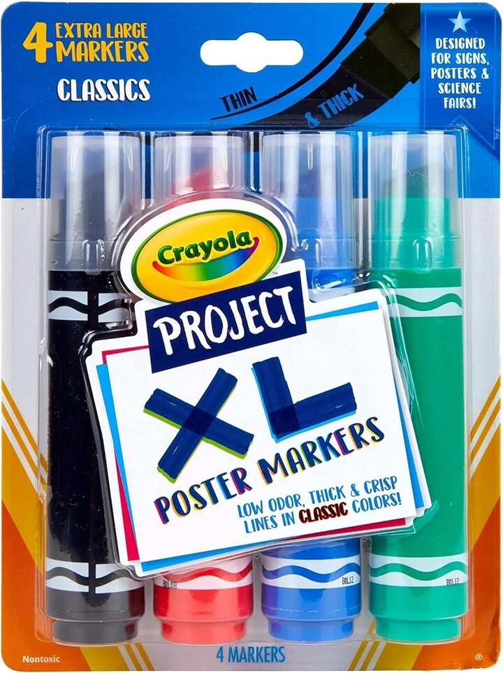 Crayola Xl Poster Markers - Multicolor Conical tips