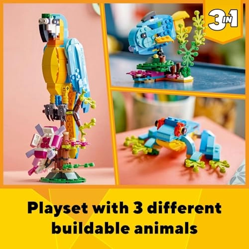 Creator 3 in 1 Exotic Parrot (31136) - Animal Figures Multi-color