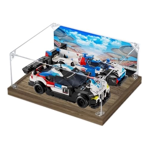 Acrylic Display Box for LEGO 76922 Dual Racing Machine Models - 5 Panels
