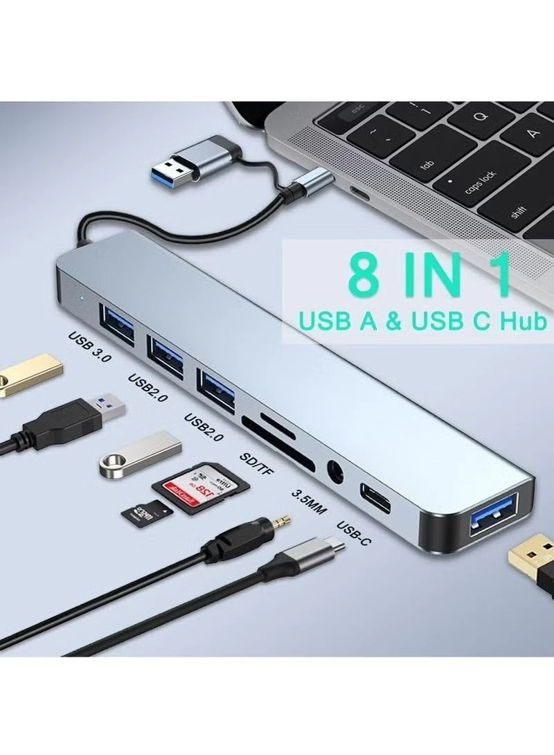 USB C Hub - 8-in-1 USB 3.0