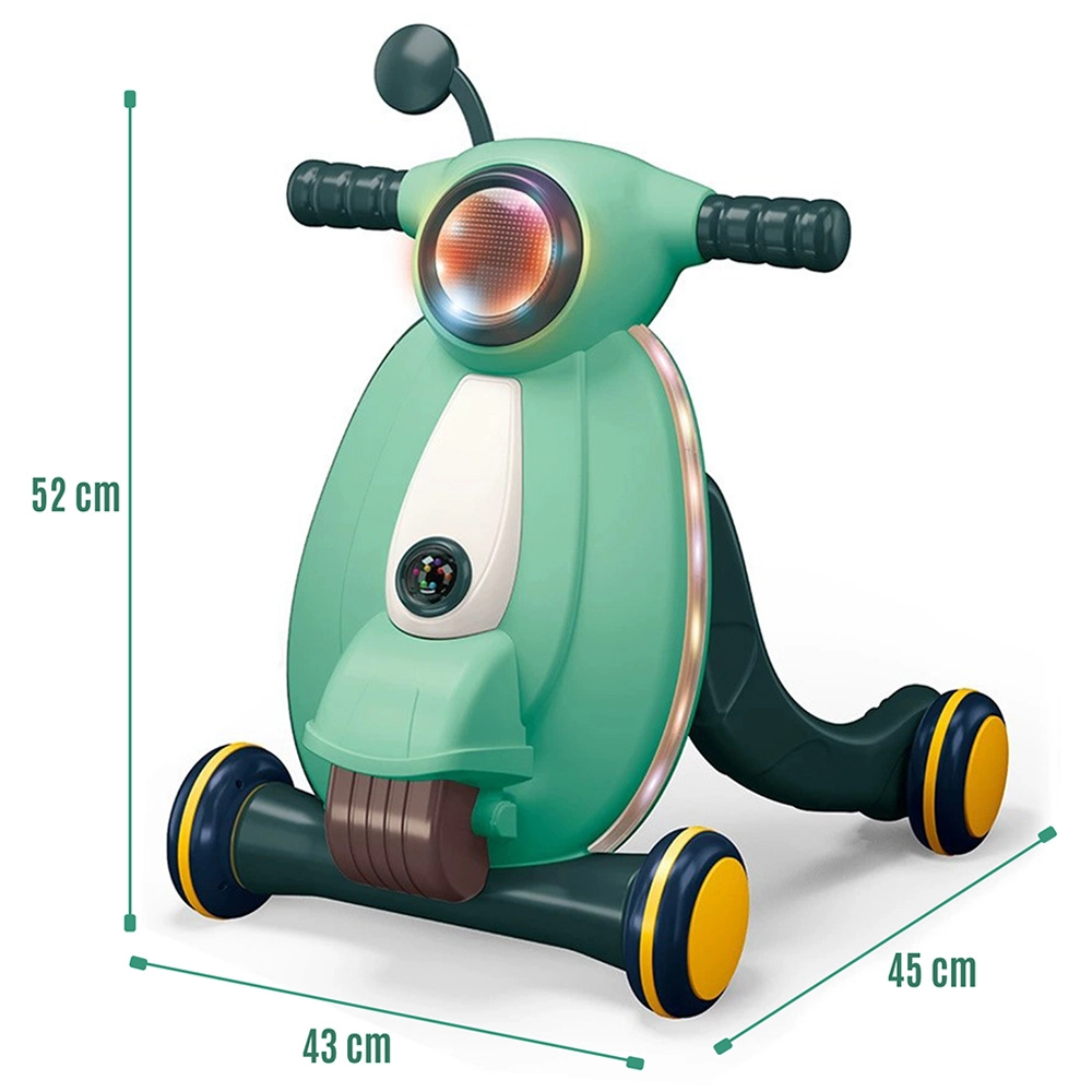 Multifunctional Baby Walker - Light And Music Green