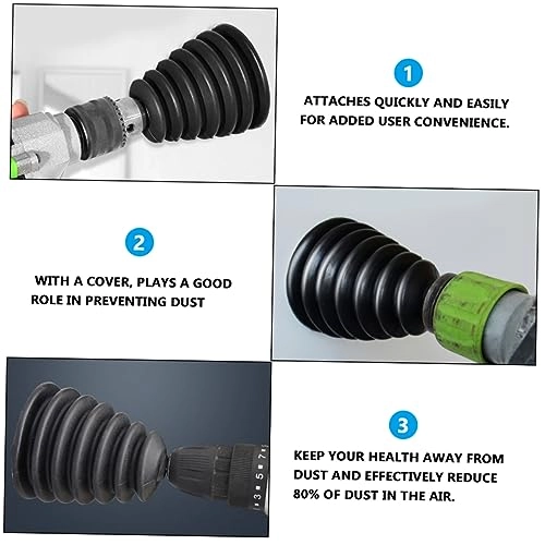 Dust Cover for Electric Drill - 6pcs Black 11.00X8.50X8.50cm