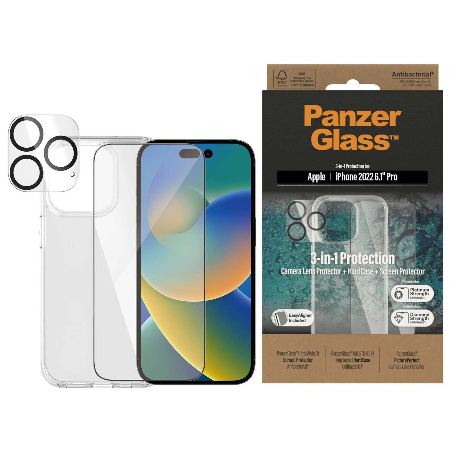 ClearCase + UWF Screen Protector - Applicator iPhone 14 Pro