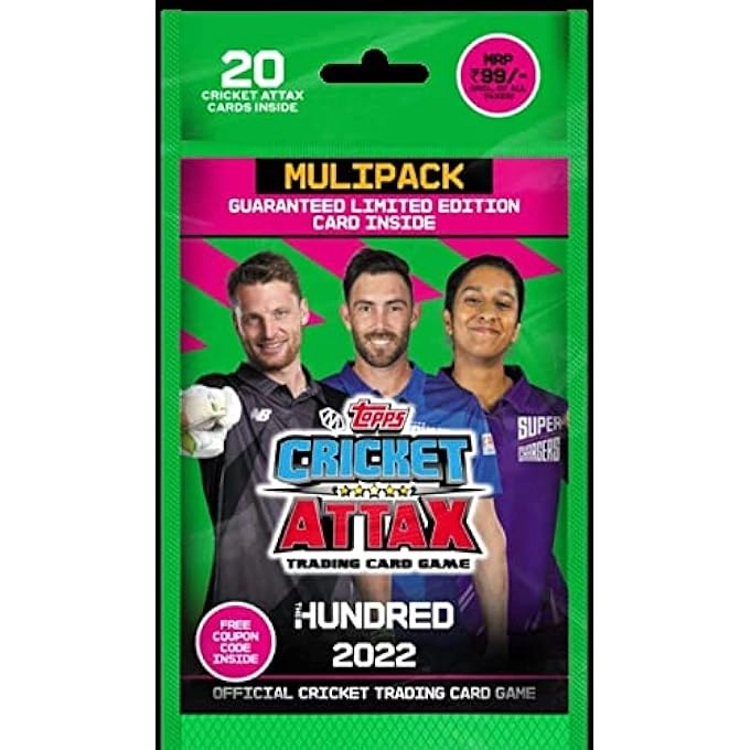 rayihni INDIA CRICKET ATTAX THE HUNDRED 2022 EDITION - 20pcs