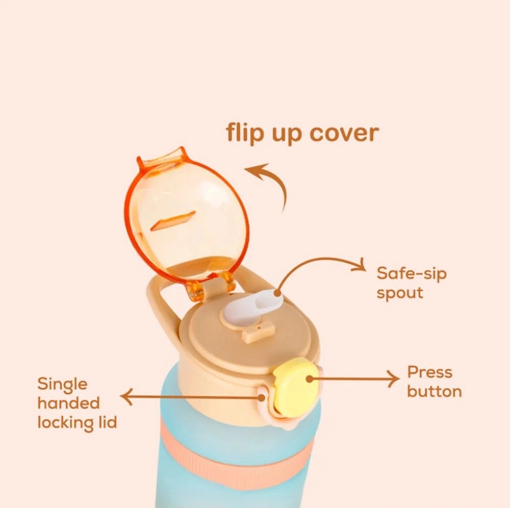 Water Bottle With Straw 1000 ml