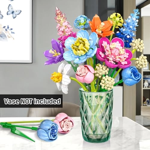 Flower Bouquet Building Set - 888 pcs