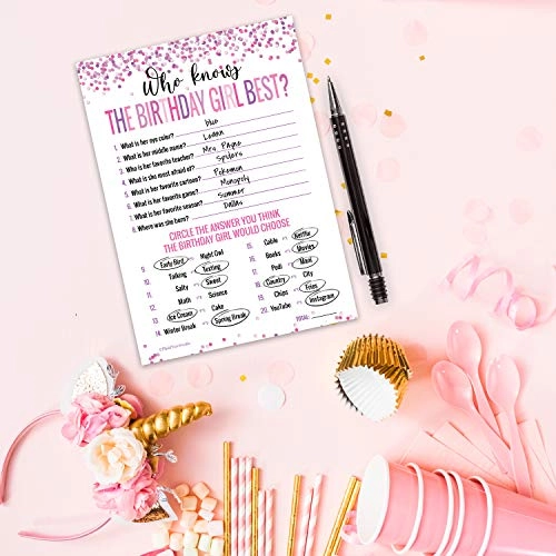 Who Knows The Birthday Girl Best Game Cards - 30 piece(s)