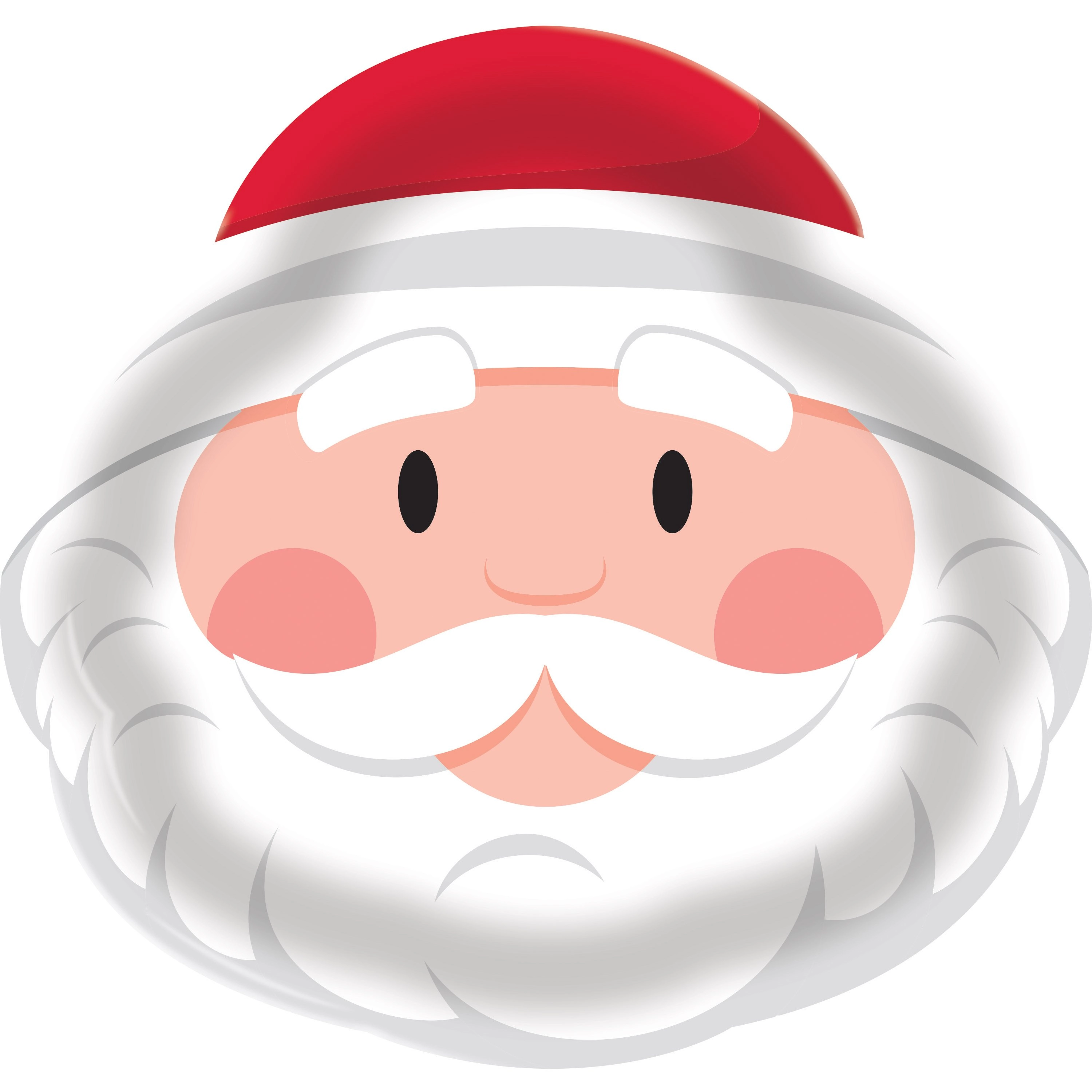 Party Zone Santa Plastic Serving Tray - 1pcs Any Ages
