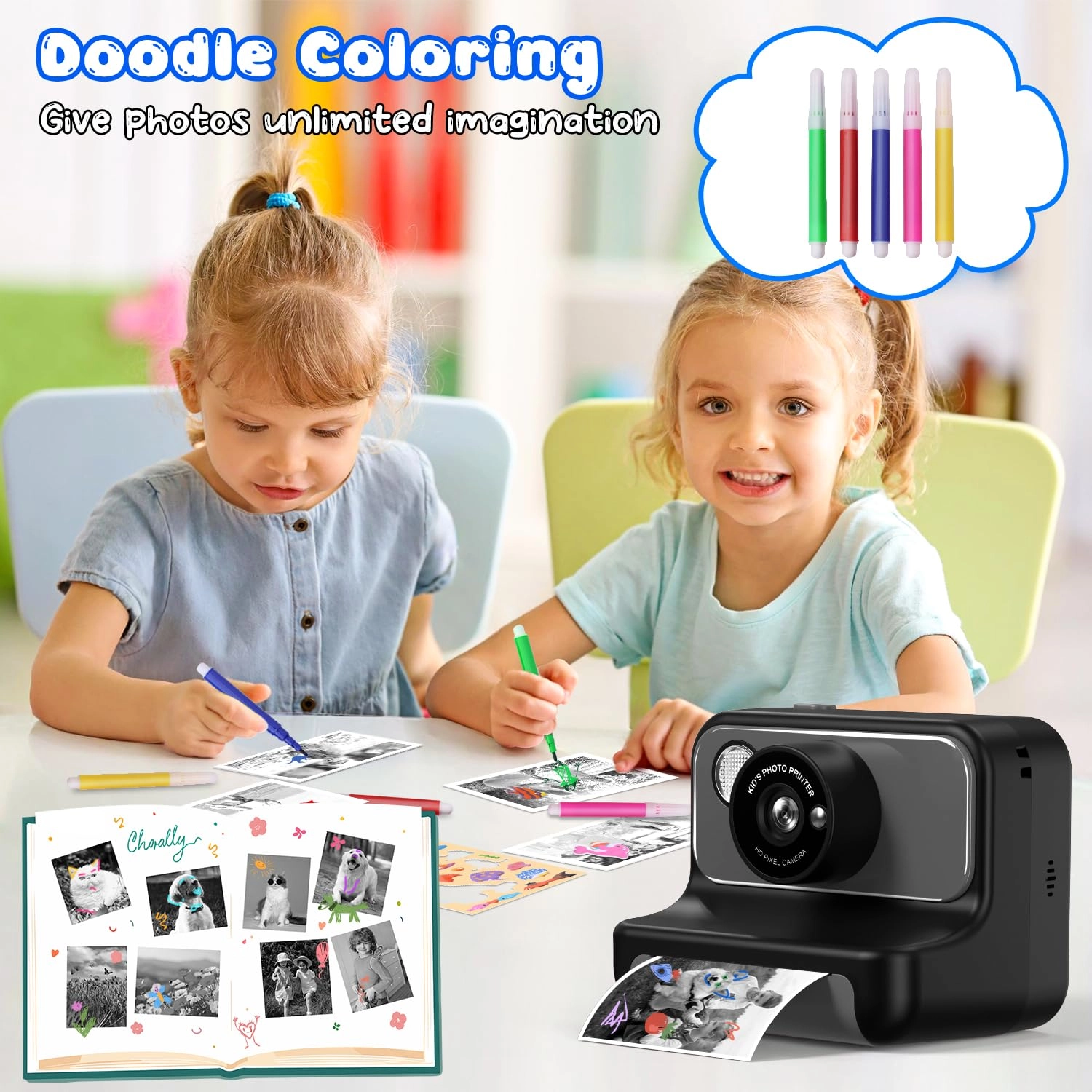 H3 - Kids Instant Print Camera Purple