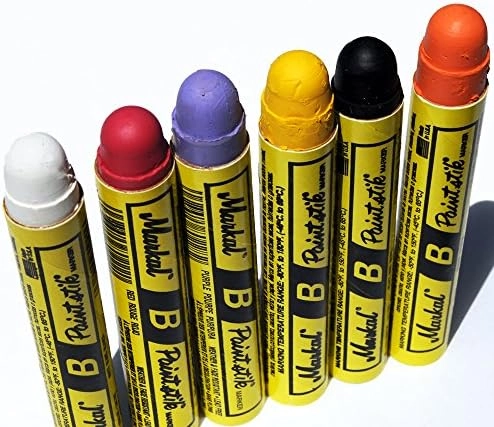 B Paintstik Markal Solid Paint Hobo Marker - Red Orange White Yellow Purple Black