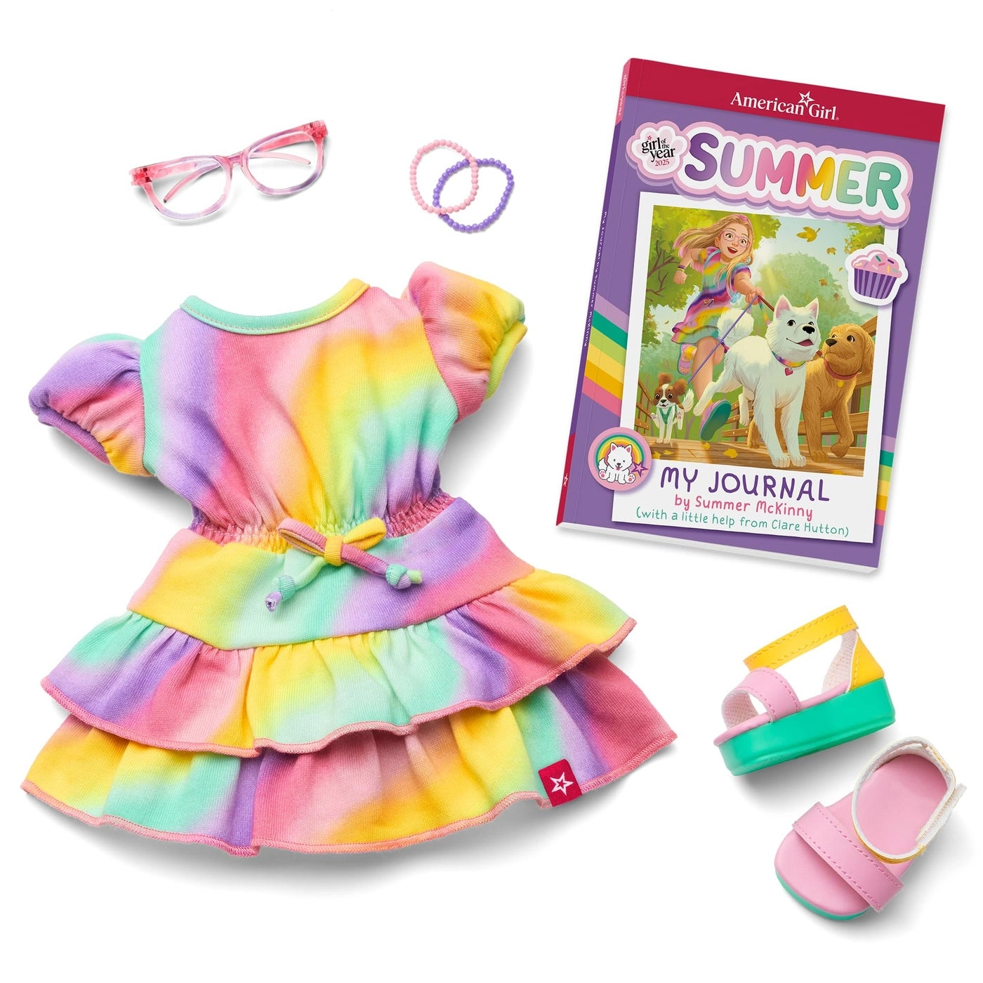 Summer McKinny Doll - 18-inch Strawberry-Blonde Hair + Summer McKinny Journal - illustrated paperback Ages 6+