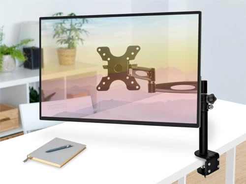 3-Way Adjustable Tilting Monitor Desk Mount Bracket - 13 To 30 Inch Monitors 50x50, 75x75, and 100x100
