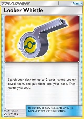 Pokémon Looker Whistle 127/156 - English + Toploader