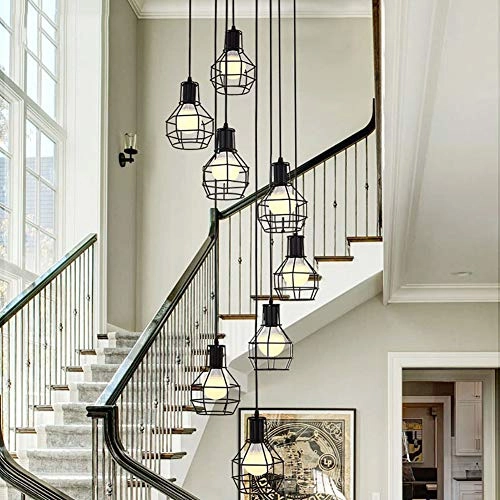 Clip Chandelier - E27 8 head Black