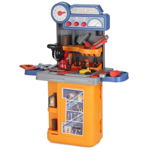 SAMBOX ROLE PLAY MECHANIC/TOOLS TABLE TOY SET LUGGAGE CASE - 39 pcs (025158014693)