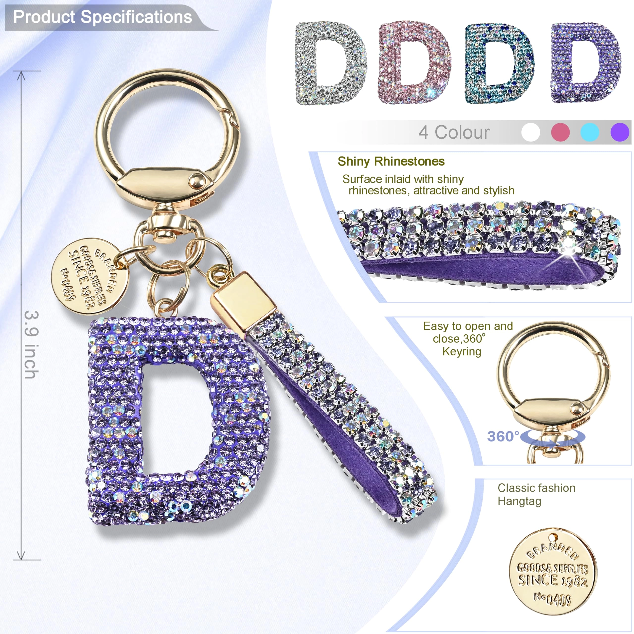 Initial Letter Keychain - Letter