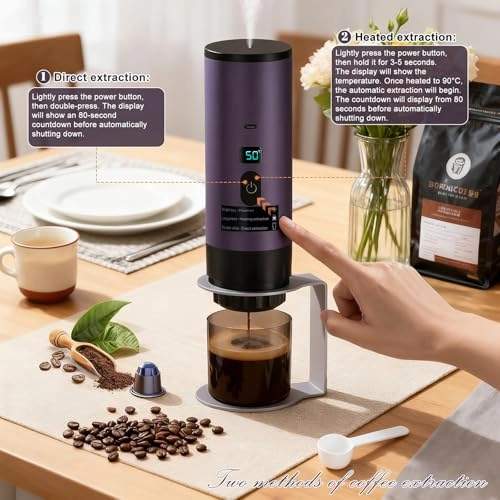 Portable Coffee Maker - ground coffee, NS and DG capsules