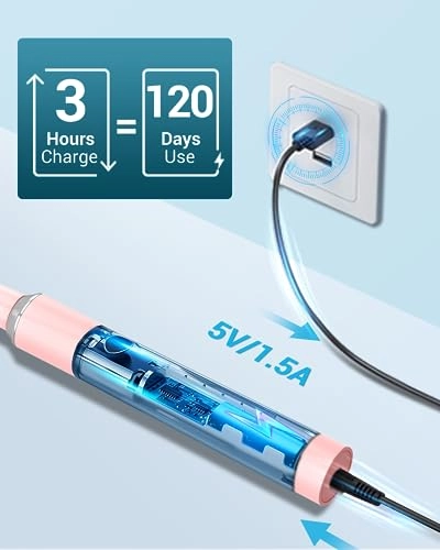Electric Toothbrush - 8 Brush Heads 5 Modes 2 Minute Timer