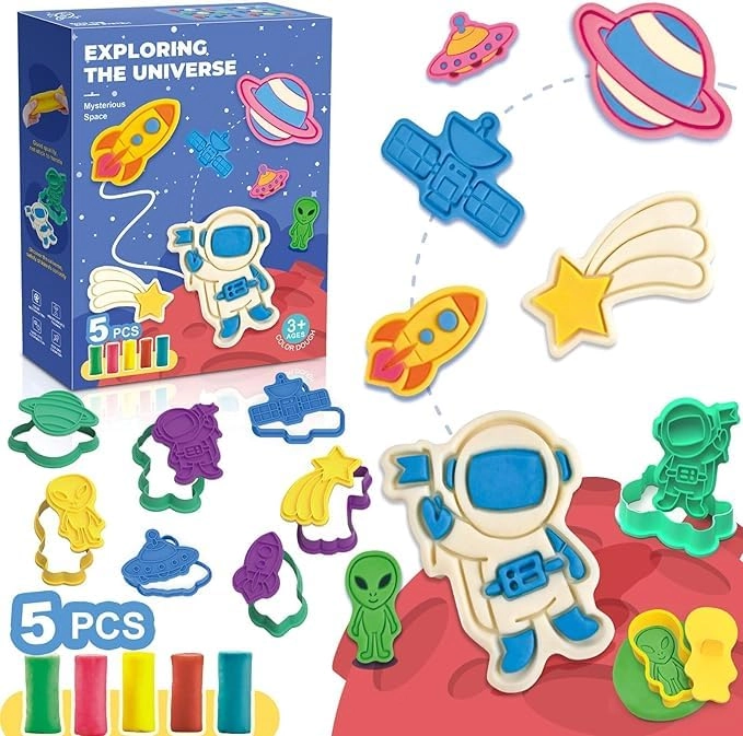 TERRIFI Space Play Dough Set Universe - 4-8 years