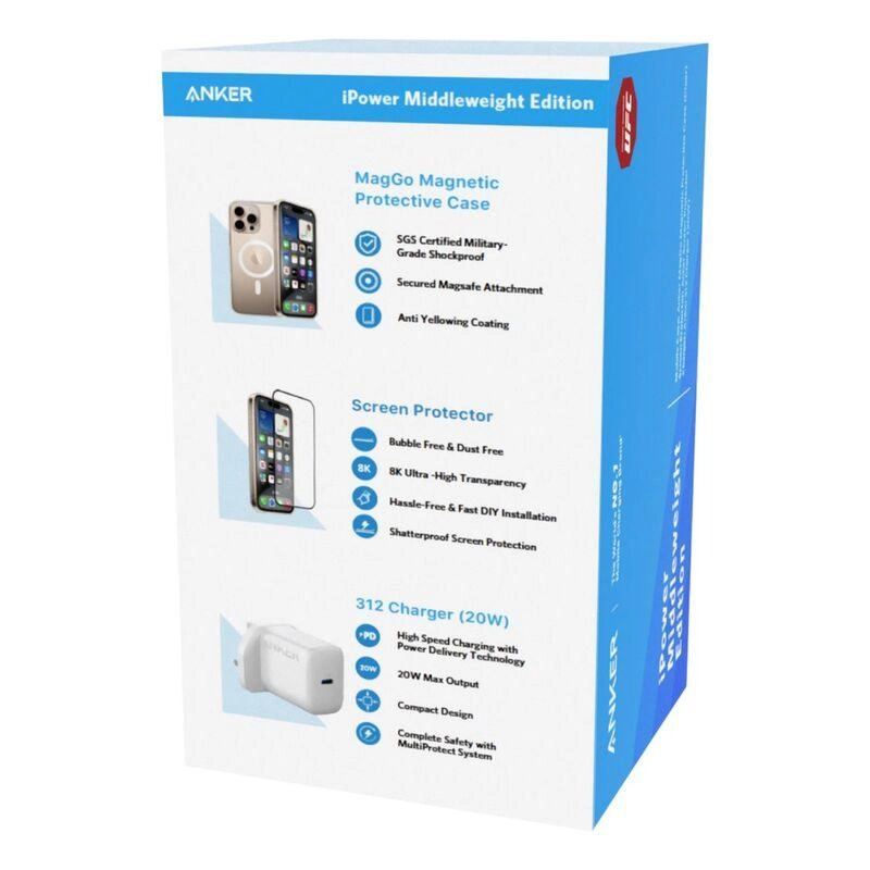 20W Charger + Screen Protector + Cover for Apple iPhone 16 Pro