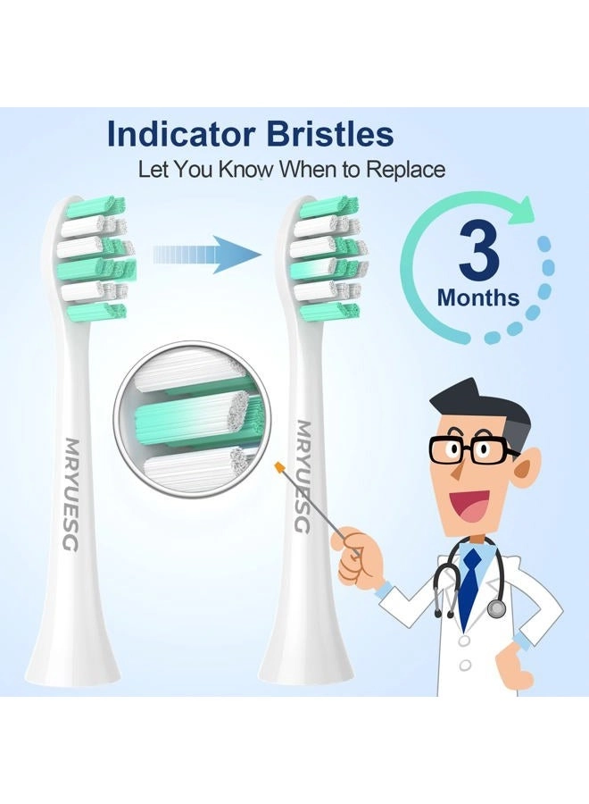 Replacement Toothbrush Heads - 10 Pack 5green+5white