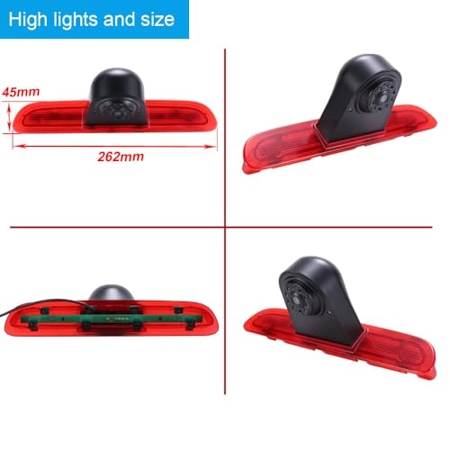 Brake Light Camera - Night vision 628 x 586 pixels + TFT LCD monitor - 7 Inches