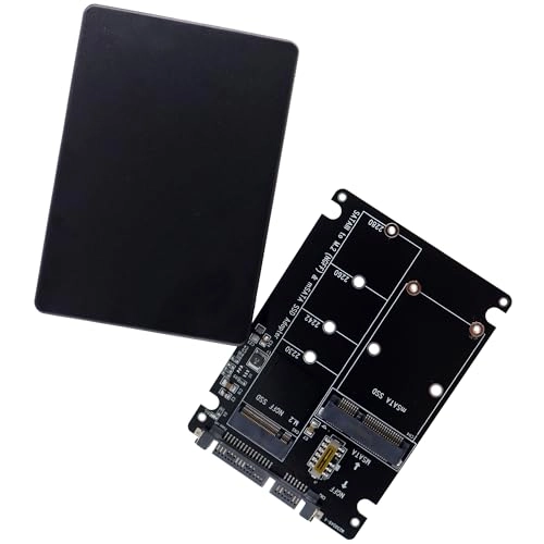M.2 NGFF mSATA SSD to 2.5 inch SATA III Enclosure Adapter Bay - 7mm black