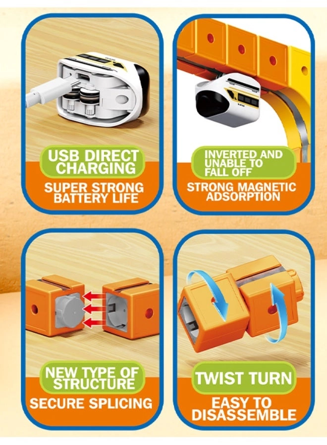 Versatile Magnetic Track Car Set - 86 pcs