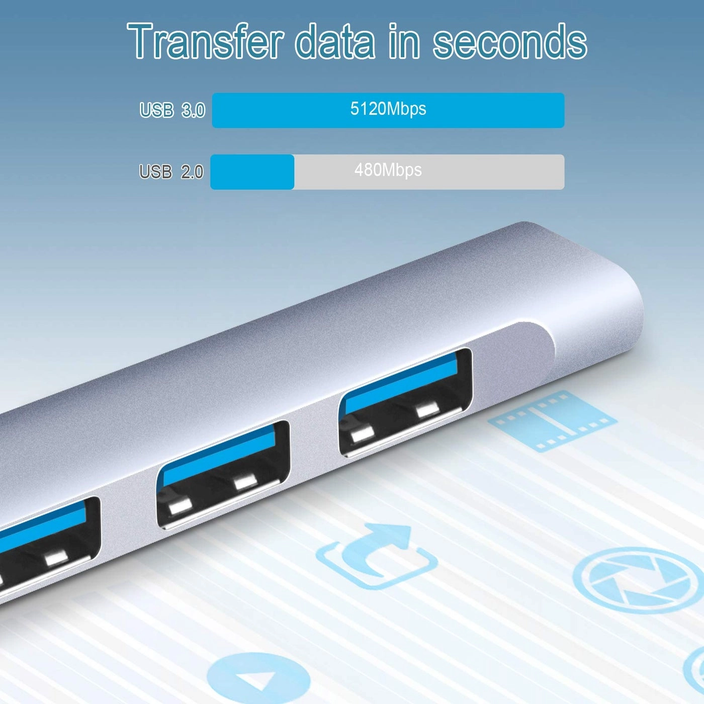 USB 3.0 Hub - 4-Port Aluminum Alloy