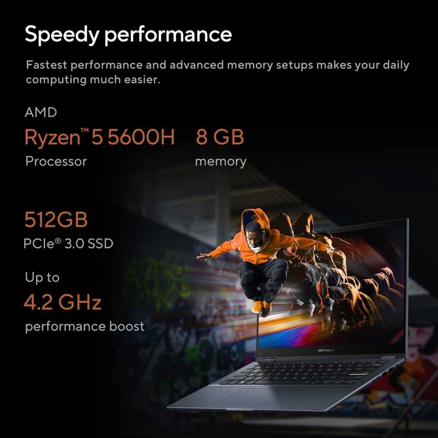 Vivobook S 14 Flip TN3402QA-LZ054W - 14'' Ryzen 5-5600H 8GB DDR4 512GB SSD