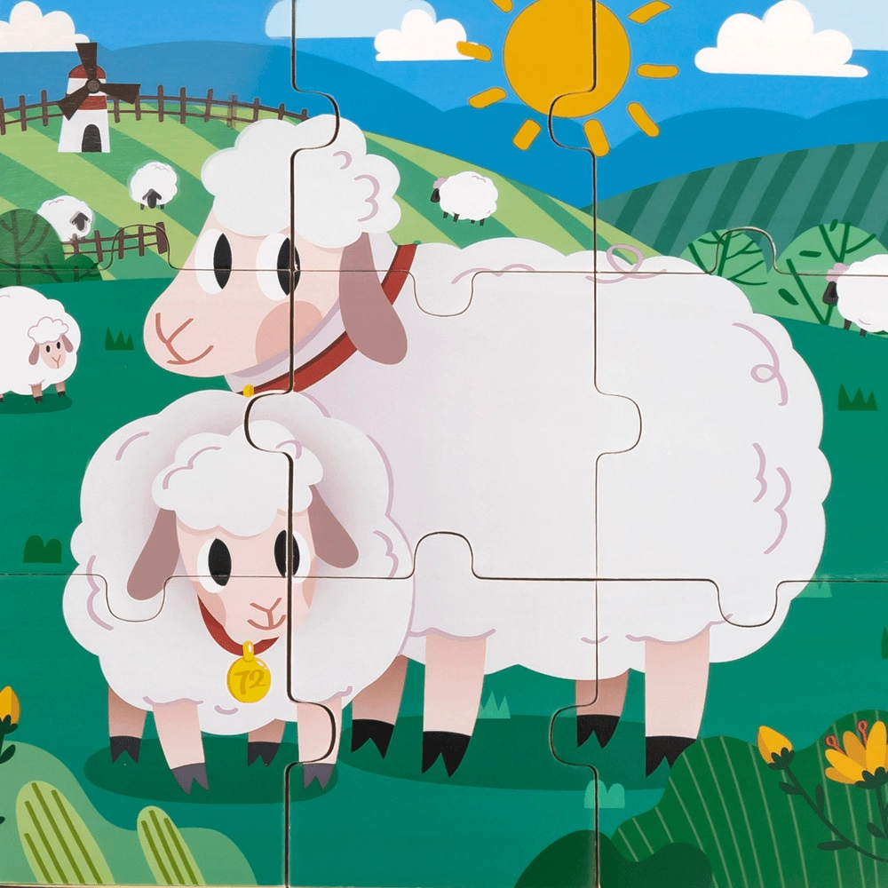 Sheep Wooden Puzzle (29464294-44622) - 9 pcs